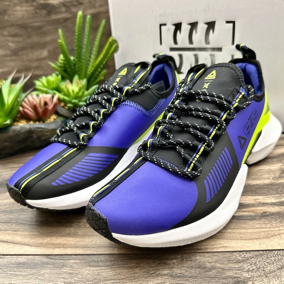 NIB Reebok Sole Fury TS 7.5 Running Shoes Cross Trainer Ultra Purple Neon Lime - Picture 4 of 12